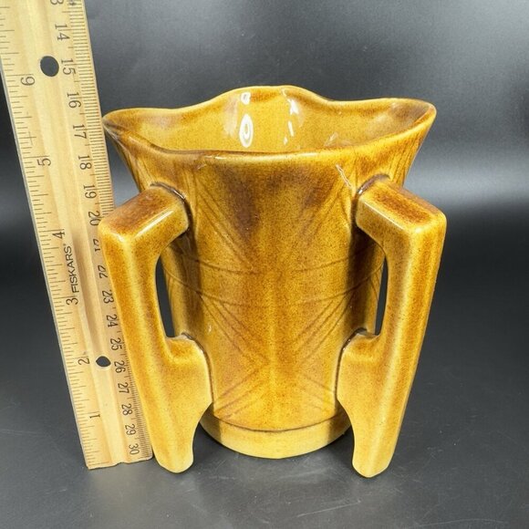 Ireland Pottery Vase Grafton Street Dublin Vase With Four Handles Flower Pot VTG - Picture 3 of 12